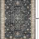 Boho Black Rug for Living Room - Washable 10x14 Area Rug, Dining Room Rugs for Under Table, Soft Low Pile Carpet for Large Bedroom - Farmhouse Decor, Non-Slip & Stain Resistance (10x14 Black/Multi)