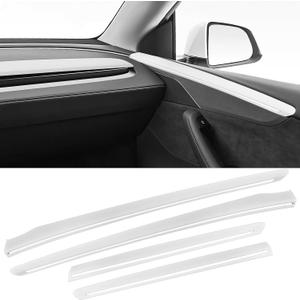 White Door Panel Trim, Inner Armrest Panel Cover for Tesla Model Y Juniper