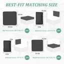 9 Pcs Outdoor Patio Cushions Covers Replacement Waterproof with Zipper for 5 Pcs Patio Furniture Set, Covers Only
