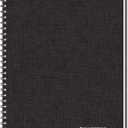 Cambridge Notebook, Business Notebook, 8" x 5", 80 Sheets, Legal Ruled, Flexible Cover, Wirebound, Gray (06074) (Black)