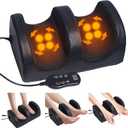 Jenmayt Shiatsu Foot and Calf Massager with Heat, Deep Rolling Foot Massager Wired Remote, Foot Massager Machine for Pain Relief, Plantar Fasciitis, Neuropathy Promotes Blood Circulation