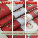 3 x OWENIE Christmas Table Runner, Vintage Style Christmas Table Decor with Classic Holiday Elements, 1336 Inch Linen Table Runner for Christmas Dinner, Party, Home Decor