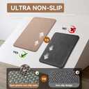 Kitchen Mat Kitchen Rugs Sets of 2 PCS Non Slip Washable, Linen-Like 0.3" Thick Cushioned Absorbent Kitchen Mats for Floor, Mild Anti-Fatigue Sink Laundry Standing Mat, Brown 17"x30"+17"x59"