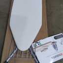 Brabantia Size C Ironing Board (49 x 18in) 7 Height Options, Adjustable Steam Iron Rest Holder & Linen Rack (Ecru) Non-Slip Feet, Anti-Collapse Child Locks