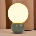 Arturesthome Creative Table Lamp Modern Desk Lamp for Living RoomDining Room,Office Table Light with Glass Round Shade Green(Include G9 Bulb)