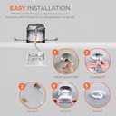 HALO RA 4 inch LED Recessed Light Trim with Adjustable Gimbal, Selectable Lumens and Selectable Color Temperature, Dim-to-Warm Feature, Damp Location Rated RA4LS9FSD2W1EWH