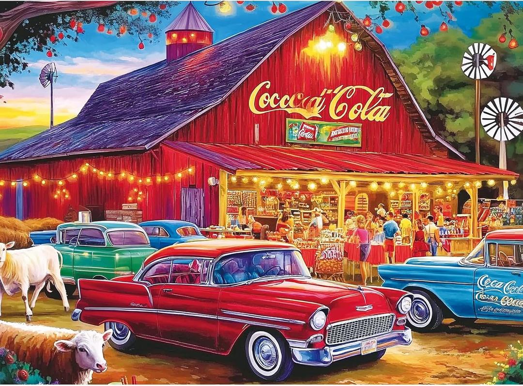 300 Piece Jigsaw Puzzle for Adults  Night Car Life - Challenging Puzzle Game, Unique Artwork, Gift for Birthday, Home Decor, Fun for Family Entertainment(20.5" x 15")