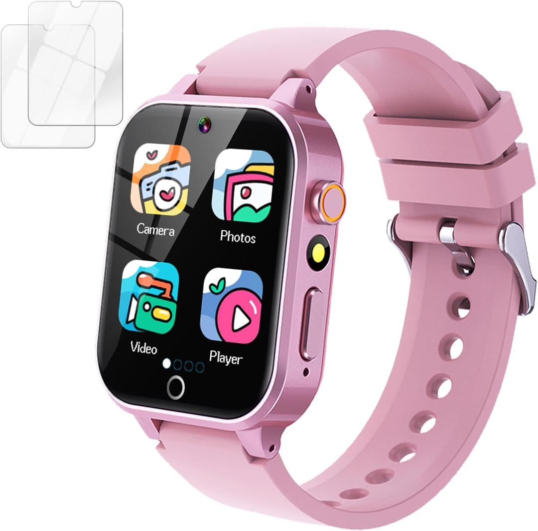 Kids Smart Watch Girls Gift for Girl Aged 6-12, HD TouchScreen Kids Watch with 39 Games Video Camera Music Pedometer Audiostory Learn Card Educational Toys Birthday Gifts for Girls Ages 5 6 7 8 9