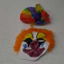 Latex Clown Mask with Colorful Hair Wig Red Nose Halloween Clown Costume Creepy Cosplay Dress Up Halloween Adult Teens Masks Unisex Role Play Party Props