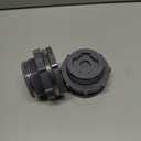 ChillWaves PVC Bulkhead Fitting 1-1/2" Double Thread Connector Adapter with Plugs for Water Tank, Aquariums, Rain barrels(2-PACK)