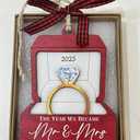 Wedding Gifts, Mr & Mrs Ornament 2025 - First Christmas Mr and Mrs Ornaments Gifts Wedding Ideas for Newly Wed, Bride, Future Mr & Mrs - Just Married Wood Ornament 2025 (The Year)