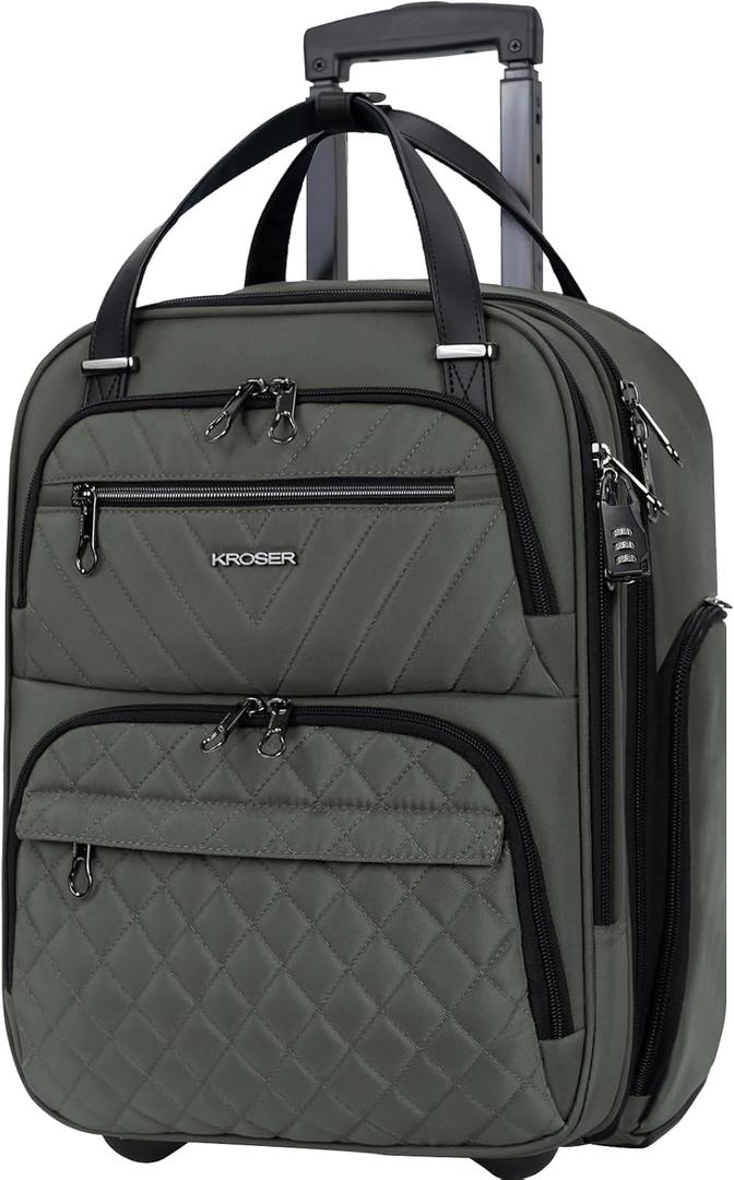 Kroser Navy Green Travel Bag/Brief Case