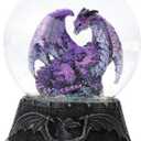 Pacific Giftware Dragon Ball Water Globe with Glitters 80mm Resin Figurine Home Decor Gift Collectible (Hoarfrost Purple)