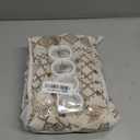 Boho Linen Shower Curtain for Bathroom with Striped Print,72" W x 72" L,Beige