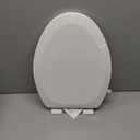 Non-Electric Elongated Bidet Toilet Seat with Quiet-Close and Self-Cleaning Dual Nozzles, Easy Installation, White - Fits Elongated Toilets, Brass Inlet
