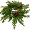 GERSON Evergreen Holly Berries Candle Ring, 12 inches, Fits 4 Inch Candle, Plastic