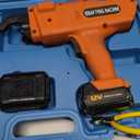 Handheld Rebar Tying Machine, 13200mAh 30-60mm Reinforcing Tying Strapping Machine Automatic Rebar Tier Tool with 2 Lithium-ion Batteries