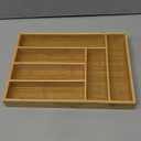 JUVALE Small Drawer Utensil Organizer Bamboo Tableware Case Spoon Organizer for Drawer Kitchen Box