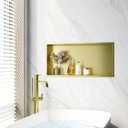 Neodrain Shower Niche, Insert Bathroom Storage Shower Shelf, Stainless Steel Recessed Wall Niche No Tiled Recessed Cabinet Waterproof for Shower Storage(Gold,24"x12")