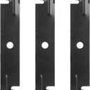 Mulching Blades for M115496 GY20569 M113518 Lesco 051509 M115329 M135590 M76467 Mower Blade for Scotts John Deere 54 inch Deck 325 335 345 425 445 for Sabre 2254HV 2354HV 2554HV 3 Pack