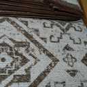 RUGSURE Washable Area Rugs 9' x 12' - 1/6 Thick - Moroccan-Inspired -Stain & Water Resistant Non-Slip - Resistant Rug for Living Room, Bedroom, Nursery, Pet & Child Friendly (Brown)