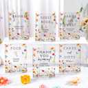 Wildflowers Baby in Bloom Table Decorations Take One Sign Thank You Acrylic Sign Centerpieces with Stand 5 x 7" Wedding Birthday Party Decorations for Guests Gifts