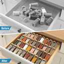 Suneerplay Spice Drawer Organizer 4 Tier, Acrylic Seasoning Organizer Rack, Clear Spice Rack Tray, Kitchen Seasoning Jars Drawers Insert (Jars Not Included/Expandable From 9" to 18")