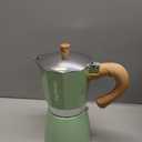 Mongdio Stovetop Espresso Maker Moka Pot, Cuban Coffee Maker Stove top coffee maker Moka Italian Espresso Greca Coffee Maker Brewer Percolator, 9 Espresso Cups, 15 oz - Green