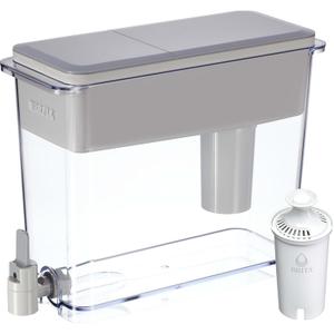 Brita UltraMax Large Water Dispenser With Standard Filter, BPA-Free, Replaces 1,800 Plastic Water Bottles a Year, Lasts Two Months or 40 Gallons, Includes 1 Filter, Kitchen Accessories, Large - 27-Cup (Gray)