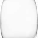 Large Glass Vase, 10 Inches Tall Glass Vases, Clear Glass Vase for Flower, Modern Round Vases for Living Room, Dining Table, Mantle, Shelf, Wedding, Office, Entryway