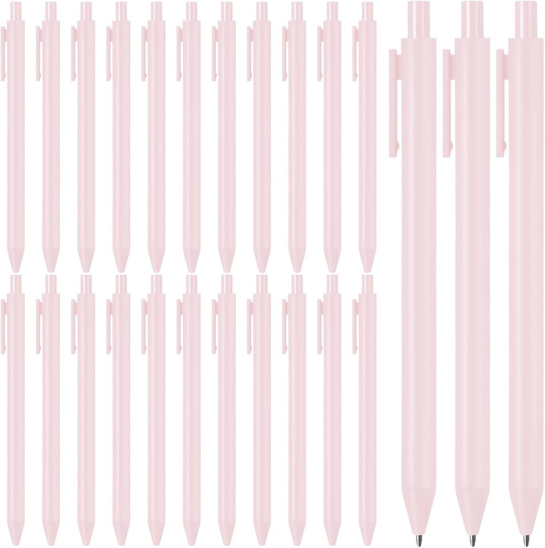Fulmoon 25 Pcs Ballpoint Pens Bulk Retractable Comfortable Writing Pens Cute Back to School Supplies in Medium Point 1.0 mm for Teacher Student Bridal Shower Baby Shower