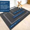 OLANLY Front Door Mat Indoor Outdoor Entrance, Waterproof All-Season, All-Weather Doormat, Sturdy Natural Rubber, Fade Resistant, Low Profile, Easy Clean Patio Porch Entryway Mat, 36x24, Grey