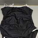 Eomenie Women's One Piece Swimsuit Tummy Control Slimming Bathing Suit Color Block Spaghetti Strap 1 Piece Swim Suit Swimwear (Large, Black)