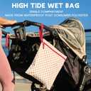 Bodysurf Wet Bags for Baby, Toddlers, Kids  2 Pack Large Reusable Wetbag for Swimsuits, Diapers, Daycare, Gym, Laundry  Waterproof Diaper Bag Accessory & Baby Travel Essentials (Checkered, Tan)