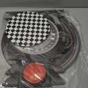 3-Tier Race Car Theme Cupcake Stand Racing Birthday Party Decoration Round Cardboard Cupcake Stand for Cars Birthday Decorations Race Car Party Supplies