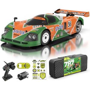 AMORIL RLAARLO 1/10 AK-787 Large Brushless High Speed RC Cars for Adults Fast 120 MPH,Hobby Remote Control Car with Carbon Fiber Chassis,CNC Split Driveshaft,Aluminum Wheel,500FT Range,Green