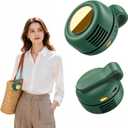 Portable Clip-on Fan, Silent Bladeless Mini fan, 360Rotation 3-speed Modes Whirlwind Fans For Waist Clips Hands-Free Cooling Fan Suitable For Outdoor Sports Trip Work Travel Green