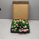 5 FT Pop Up Christmas Tree with Timer Lights and Decorations, Green Artificial Tinsel Christmas Tree with 24 Ball Ornaments, Collapsible Pencil Tree for Home, Office, Holiday Party