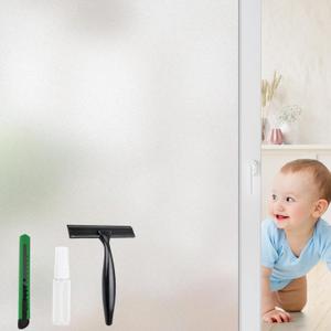 STATINT Frosted Glass Window Privacy Film Sun Blocking UV Protection Window Coverings Day and Night Privacy Peel and Stick Static Cling for Home Sliding Door Glass, 35.4 Inch X 8.2 Feet