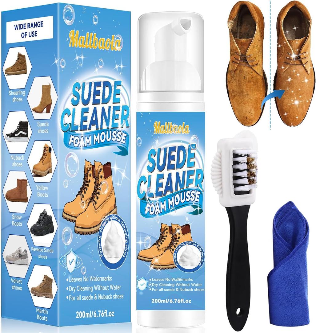 Suede Shoe Cleaner, Suede Cleaner,Nubuck Cleaner, Shoe Cleaner Removes Dirt & Stain for Suede Nubuck Leather Boot