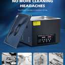 CREWORKS 15L Digital Ultrasonic Cleaning Machine with Degas and Gentle Mode, 360W Ultrasonic Cleaner with Heater and Timer, 40kHz Ultrasound Cleaner for Industrial Parts Carburetor Auto Tool