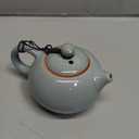 LIFKOME Porcelain Teapot 5.11X3.14X3.07In Ceramic Tea Kettle Heat Resistant Loose Leaf Tea Pot for Home Office Tearoom with Smooth Edges