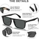 CARFIA Retro Polarized Sunglasses for Men UV Protection Hand-crafted Acetate Frame Fashion Cool Sun Glasses CA53572