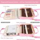 Bible Cover Case for Women, Large Bible Bag with Shoulder Strap, Bible Study Supplies Bible Journaling Kit with Bible Highlighters, Mothers Day Christian Gifts for Women, Pink
