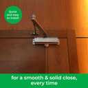 Automatic Door Closer - Grade 3 UL10C Hydraulic for Commercial Residential Doors, (99-145 lbs), Silent No Slam Adjustable Easy Install (Silver)