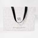 2 x ESNA HOME Premium Bags With Fabric Ribbon Handles - Designer Shopping Bags For Wedding Gifts - Size 14.5 * 11 inch