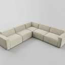 Novilla 109" Modular Sectional Sofa, No Assembly Cloud Sectional Couch with Smarts Coil Support, Chenille Fabric L Shape Sectional Sofa, Boneless Couch for Living Room Apartment, Beige (5 Seat)