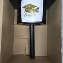 Tinlade Graduation Cap Flower Box with Handdle Empty Graduation Cap Flower Gift Container Class of 2026 Candy Bouquet Box for Grad Ceremony Party Favors Floral Centerpiece, Flowers Not Included