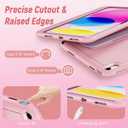 INFILAND Kids Case for iPad A16 11 Inch 2025 (11th Gen), iPad 10th Generation (10.9 Inch 2022), Durable Soft Shockproof Stand Protective Cover with Handle (Pink Purple)