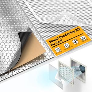 LBG Products Sound Deadening Kit - Mats, Mesh Covers & Air Vent Registers for Noise Insulation & Vibration Dampening